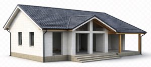 Коробка дома из газобетона